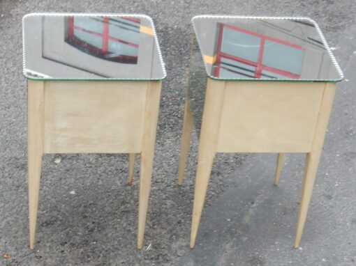 1950/60 Pair of Side Bed Art Deco Mirror - Image 5