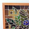 1950/70' Pair of Stained-glass windows Decoration of Flowers - Image 5
