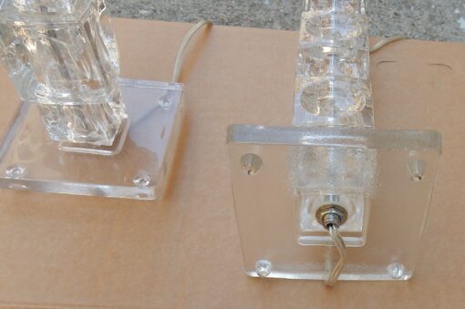 1970/80' Paire de Lampes en Verre de  Style Design – Image 5