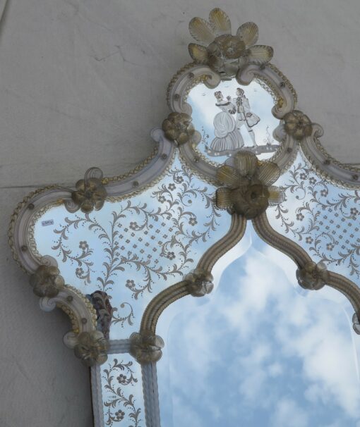 1950' Romantic mirror Murano 150 X 81  l Invitation - Image 6