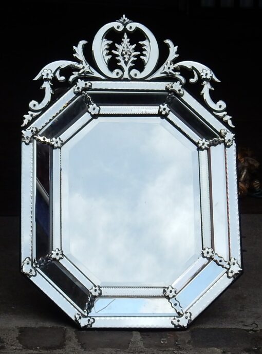 1880/1900 Miroir St Louis XIV a Pareclose Tain Argentique 114 X 72