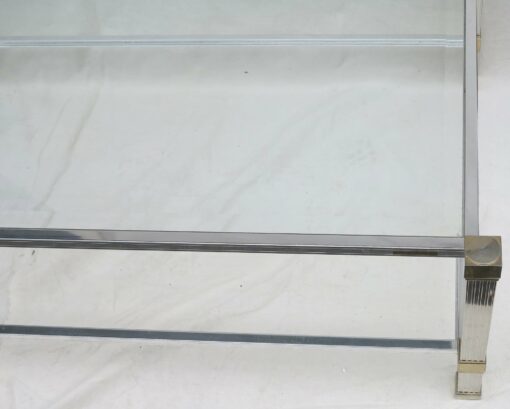 Table basse Pierre Vandel argentée et dorée – Image 4