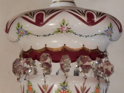 1950/60 Lustre Ou Lanterne Baccarat Overlay