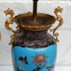 1890' Paire de Lampes Cloisonnées Japon Aux Oiseaux et Dragons – Image 6