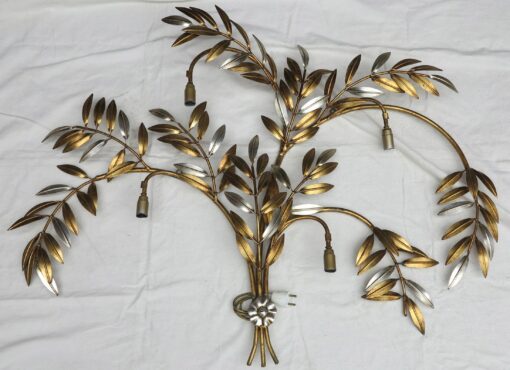 Wall lamp 4 lights in wisterias, flower of bottom silvered - Image 2