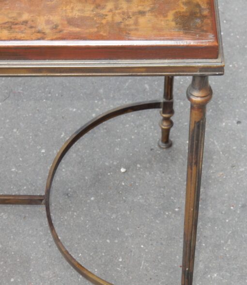 1950/70' Paire de Bouts de Canapés Bronze , Plateau Laque de Chine Style Maison Jansen 51 X 36 cm – Image 7