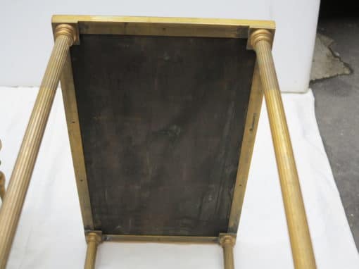 1970' Pair of Shelf in brass Maison Bagués 2 tray with black leather 50 x 30 - Image 5