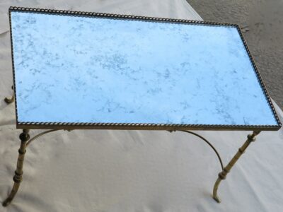 50/70' Cofee table in brass with gallery Maison Bagués, spacer