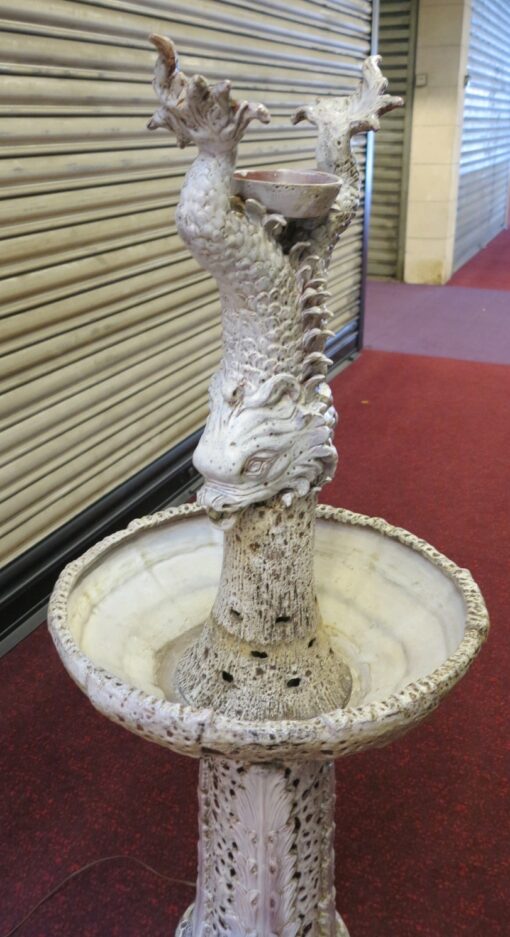 1950/70' Fontaine aux Dauphins Faïence Style Vallauris – Image 3