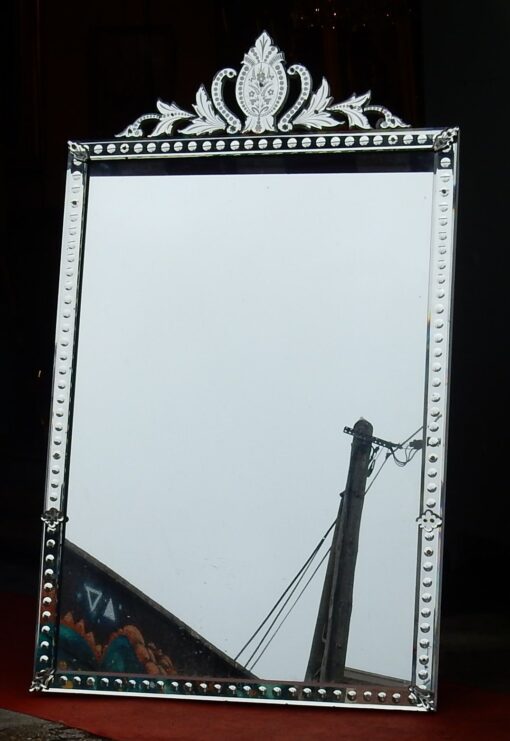 1900 'Venice Mirror With Pediment Bubbles With oedi 184 X 110 cm