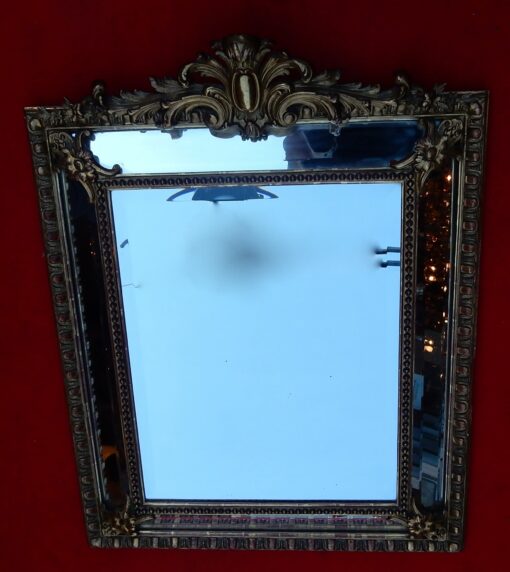 1880' Miroir Style Régence à Coquille Parecloses Doré à l'Or 113 x 83 cm – Image 2