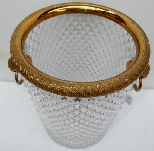 1950-70 ' Bucket has champagne Crystal and Bronze Gilded Heads of Lion - Image 3