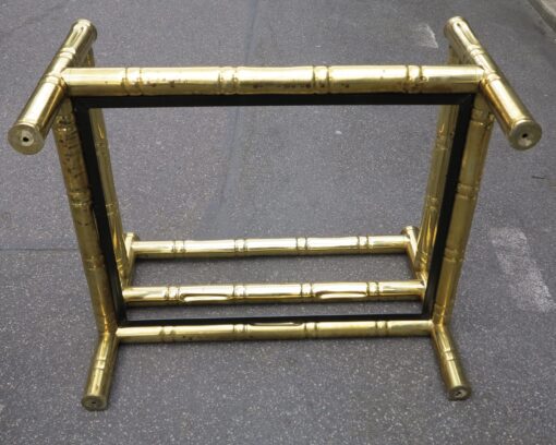 1950/70 Paire de fauteuils laiton doré design italien modele bambou – Image 6