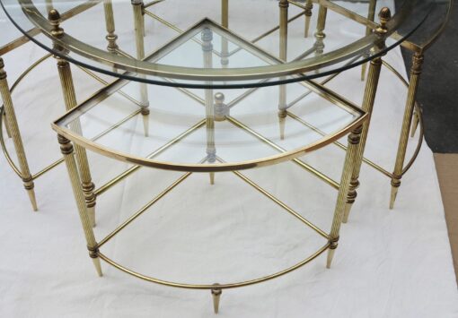 1950/70' Coffee table Maison Bagués bronze and her 4 tables - Image 7