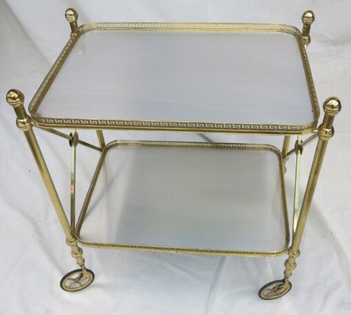 1970' Desserte Art Déco en Bronze Doré Maison Baguès – Image 5
