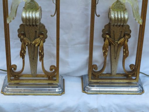 1970' Paire de lampes a la perruche style Bagués – Image 4