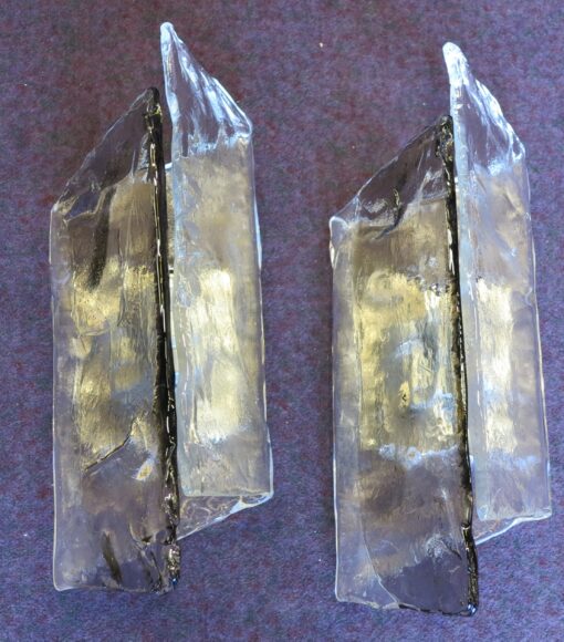 1960/70 Pair Sconces Glass 2 Colour Kalmar