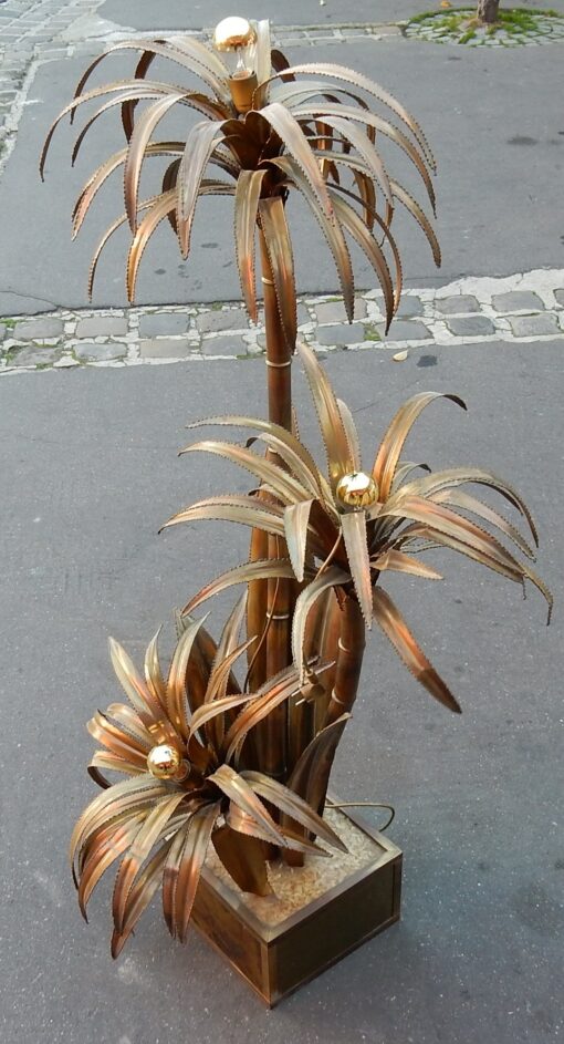 1970' Maison Jansen Paris Palm Tree Floor Lamp By Barbier For Maison Jansen - Image 2