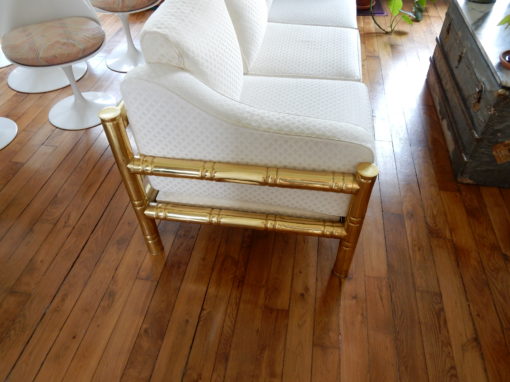 1970 'Sofa 3 Seater Maison Jansen Brass Model Bamboo - Image 2