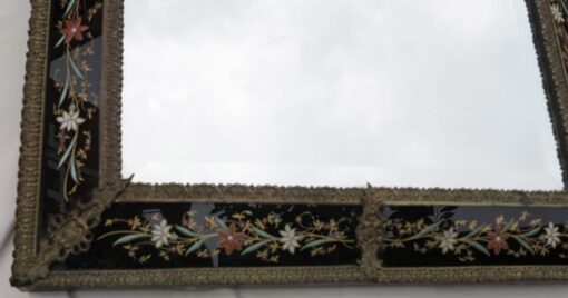Miroir Napoléon 3 , cadre bronze , émaillé sur cartouches en miroir noirci – Image 8