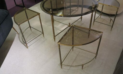 1950/70' Coffee table Maison Bagués bronze and her 4 tables - Image 5