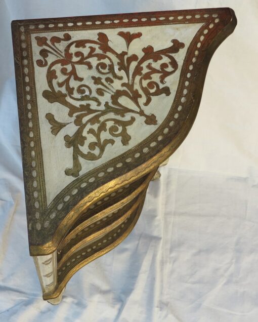 Paire d Encoignures bois doré italie – Image 7