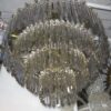 1970' Lustre 180 Cristaux 17 Ampoules  Hauteur 94 x Diamètre 64 cm – Image 2