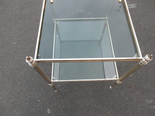 1970 End of sofa Maison Bagués  with tops in smoked glass  48 X 40 cm - Image 3