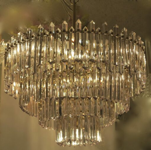 1970' Chandelier 180 Crystals,17 Bulbs - Image 7