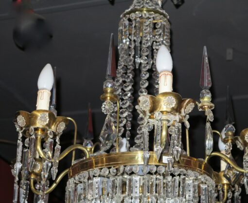 1950' Chandelier Maison Baguès has 6 Branches and 6 Daggers - Image 7