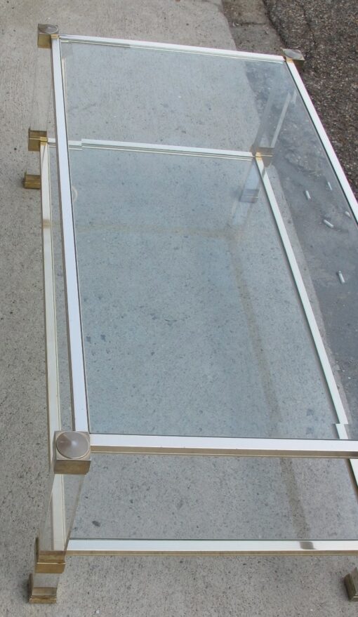Pair of coffee tables Pierre Vandel lucite - Image 6
