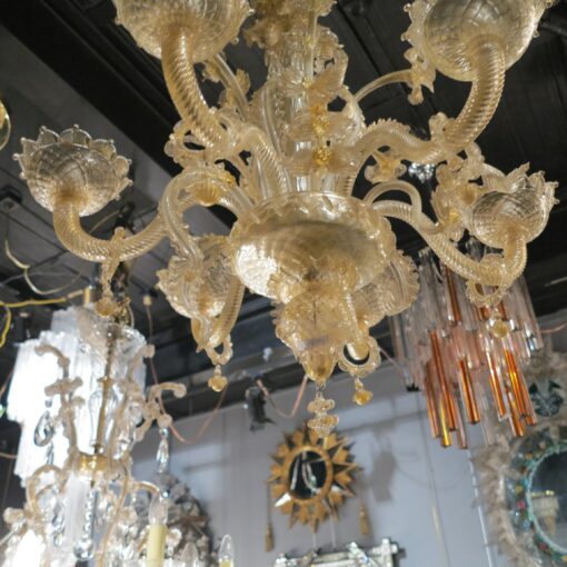 Chandelier  Murano cristal and gold  with 6 lights arms - Image 6