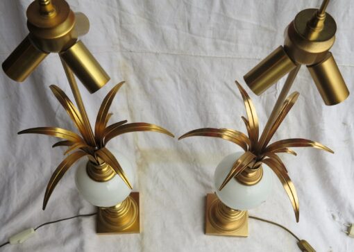 Pair of Lamps Style Maison Charles in White Opaline - Image 4