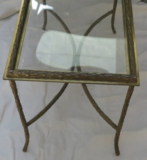 1970' Table Basse en Bronze Maison Baguès, Entretoise – Image 2