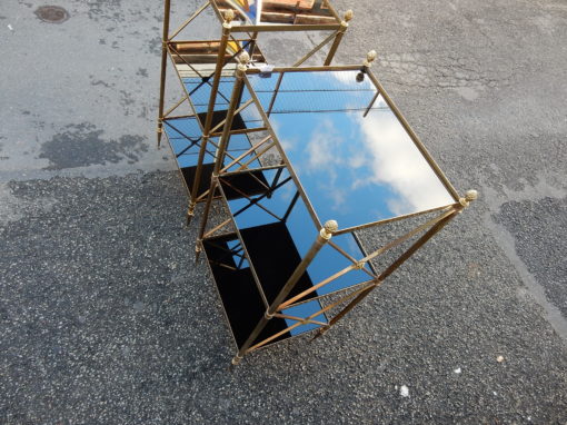 1950/70' Pair of Shelves has 3 levels Maison Bagués With Black Opaline - Image 8