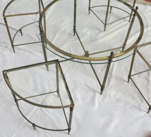 1950/70' Coffee table Maison Bagués bronze and her 4 tables - Image 8