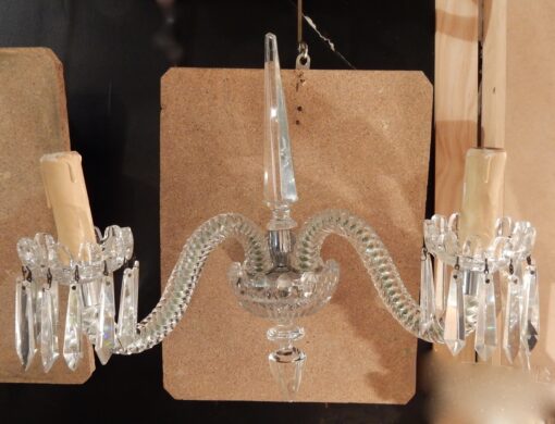 1940/50' Paire d'Appliques Au Poignard En Cristal De Baccarat – Image 6
