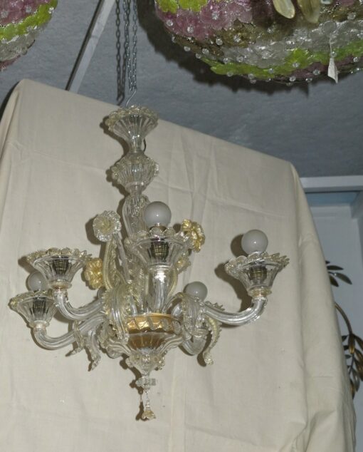 1900/20' Chandelier  Murano cristal and gold  with 6 lights arms - Image 3