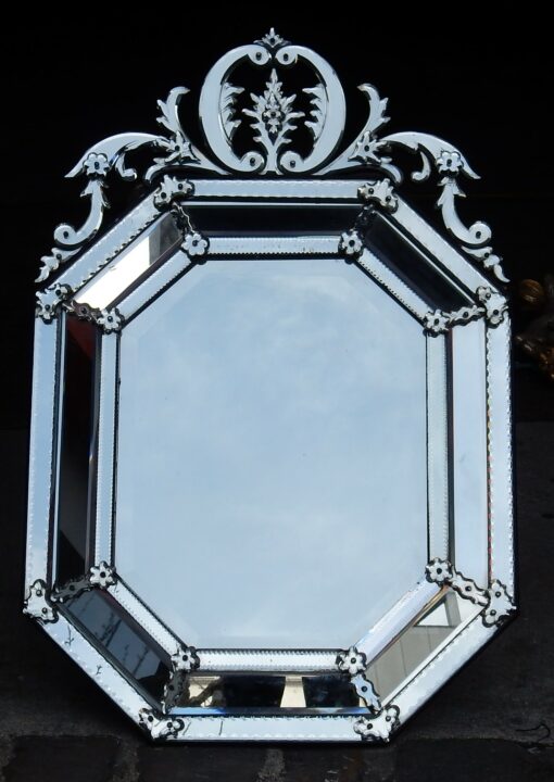 1880/1900 Miroir St Louis XIV a Pareclose Tain Argentique 114 X 72 – Image 6