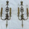 Paire d applique bronze de style empire tétes d aigles et fléches