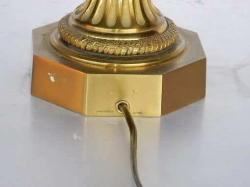 1950/70 Pair of Bronze Lamps and Egg Amber Way Signed  Charles - Image 4