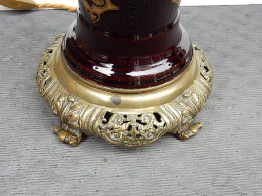 1880/1900 N3 lamps Pair of ceramic and bronze - Image 7