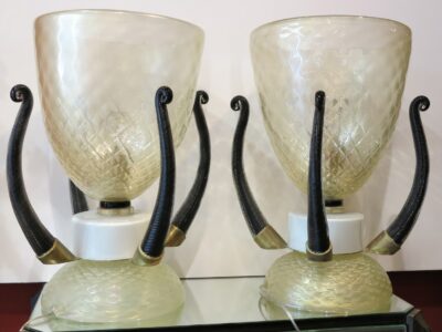 Pair of lamps crystal of Murano
