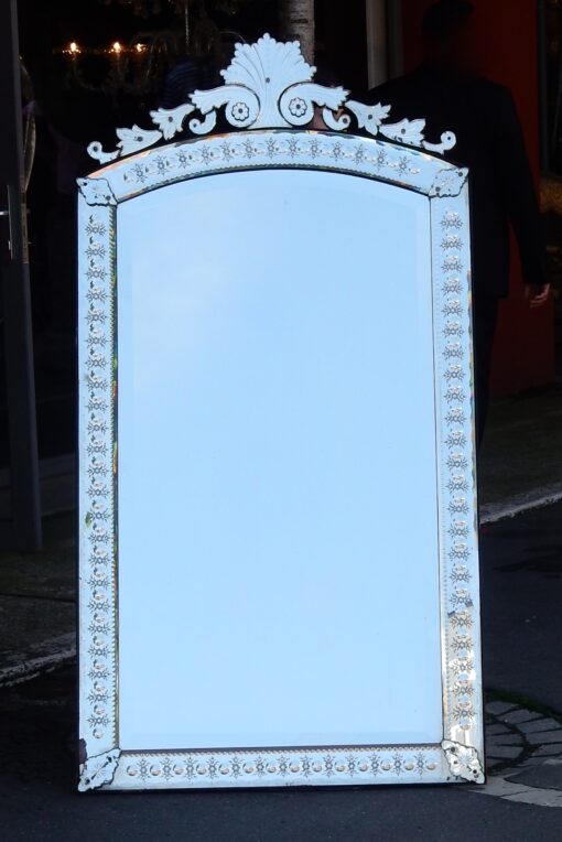 1880/1900 'Venice Vertical Mirror with Bubbles and Flowers 171 x 89.5 cm