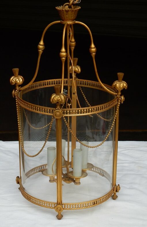 1950' Lantern in Gilted Bronze LXIV H 59 cm D 36 cm - Image 2