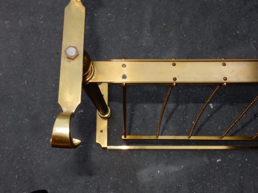 1970' Porte Revue Maison Jansen en Bronze Doré, Plateau Miroir Oxydé – Image 6