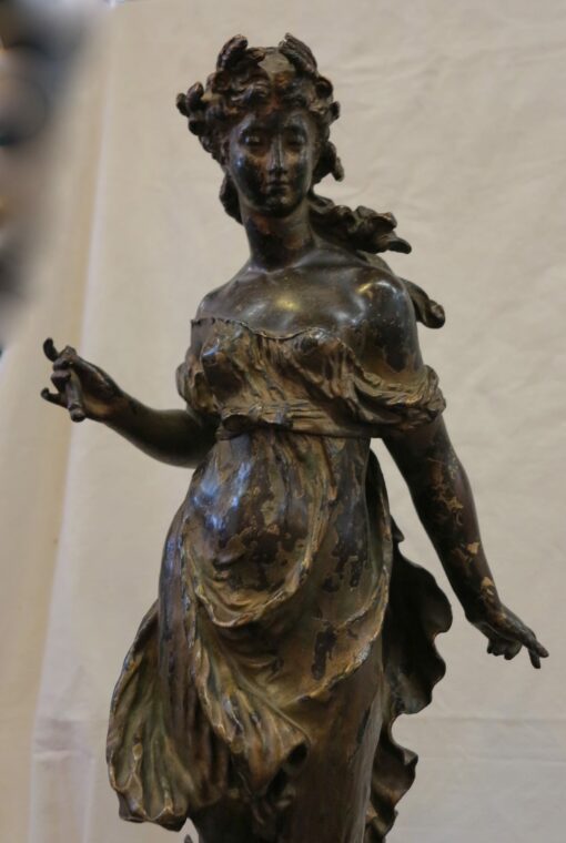 Statue Tans Signed Woman Moreau - Image 4