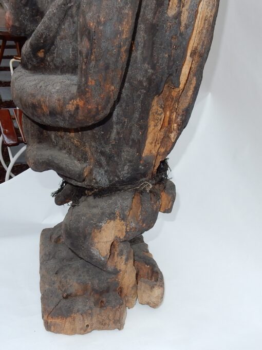 1950' Chimpanzé Bois Sculpté (Paternité) Cameroun – Image 4