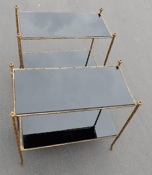 1970 Pair Of Tables in Bronze Maison Charles 74 X 38 cm