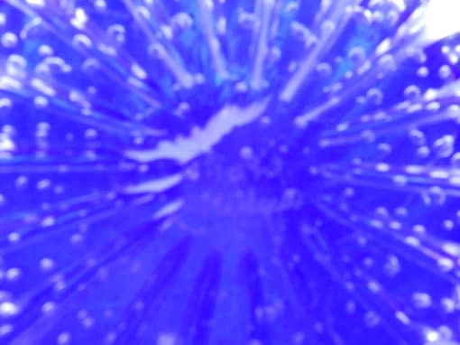 1970' Vase Cristal Murano Bleu et Or Toso Signé – Image 3